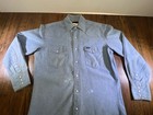 Wrangler Vintage Denim Button-Front Shirt Blue Long Sleeve Men's Medium — photo 7