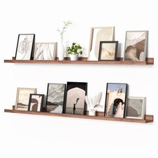 Picture Ledge Shelf, Floating Shelves Set of 2, 56 Inches Picture Shelf for W...