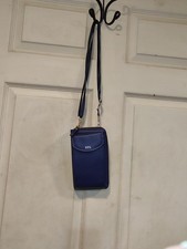 STL Navy Blue Crossbody Clutch Wallet