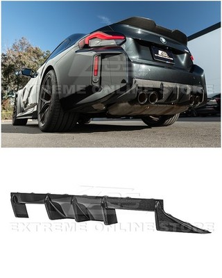 23-Up BMW G87 M2 M Performance V2 CARBON FIBER Rear Bumper Diffuser Valence Lip
