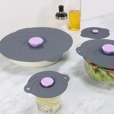 Airtight Silicone Suction Lid for Bowls Heat Resistant Microwave Safe Pan Cover