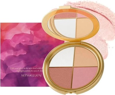 tarte Glow Wardrobe Palette Highlighter Blush Bronzer Eyeshadow Full Size New