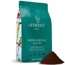 Coffee Ground Medium Roast Coffee - Low Acid Single Origin USDA Organic Coffe...