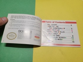 King's Knight - NES Nintendo, Instruction Manual, Booklet Only