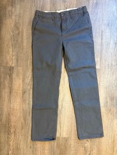 Gap Kids Straight Adjustable Waist Size 14 Huskey Boys Khakis Gray Casual Pants