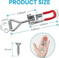 6 Pack Toggle Latch Clamp 4001, Adjustable Latch, Smoker Clamps Heavy Duty Latch