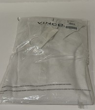 NWT Vince Moulin  Pima Cotton Thermal Hoodie Retail 155. Men's Size L Leche