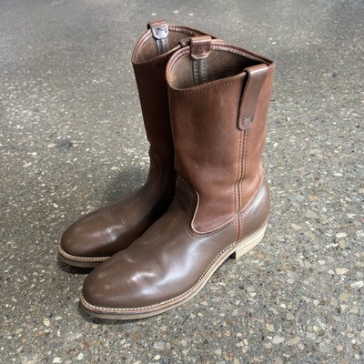 Vintage Red Wing Pecos #2265 Steel Toe Brown Leather Work Boots Men s Size 10C