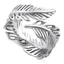 925 Sterling Silver Leaf Ring