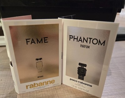 Paco Rabanne Fame Intense and Phantom Parfum .05 Fl Oz ea New Deal