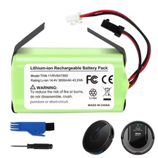 3.0Ah RVBAT850 Battery for Shark ION & Eufy Robot Vacuum 11S RV1001AE R75