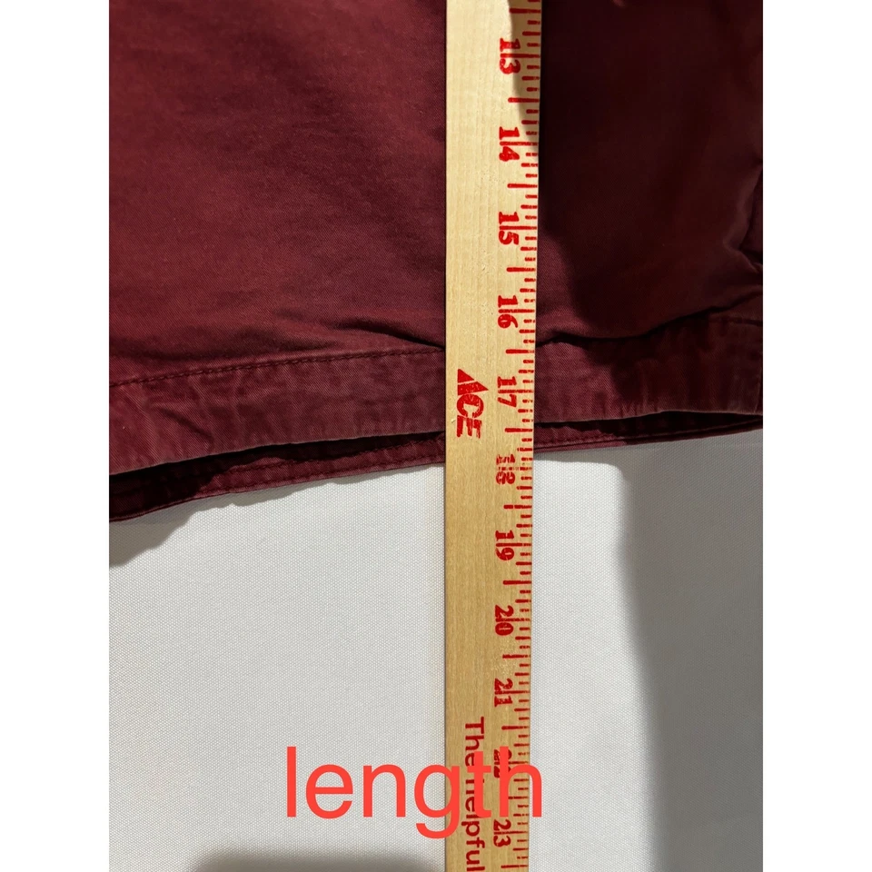 Abercrombie Fitch Men Distressed Burgundy Chino utility Shorts Sz 38 grunge - Image 4 of 4