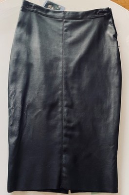 Primark Damen Kunstleder Rock  mit Schlitz Gr.36 Schwarz an Näher/Bastler