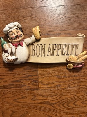 Vintage Italian Chef Bob Appetite Sign