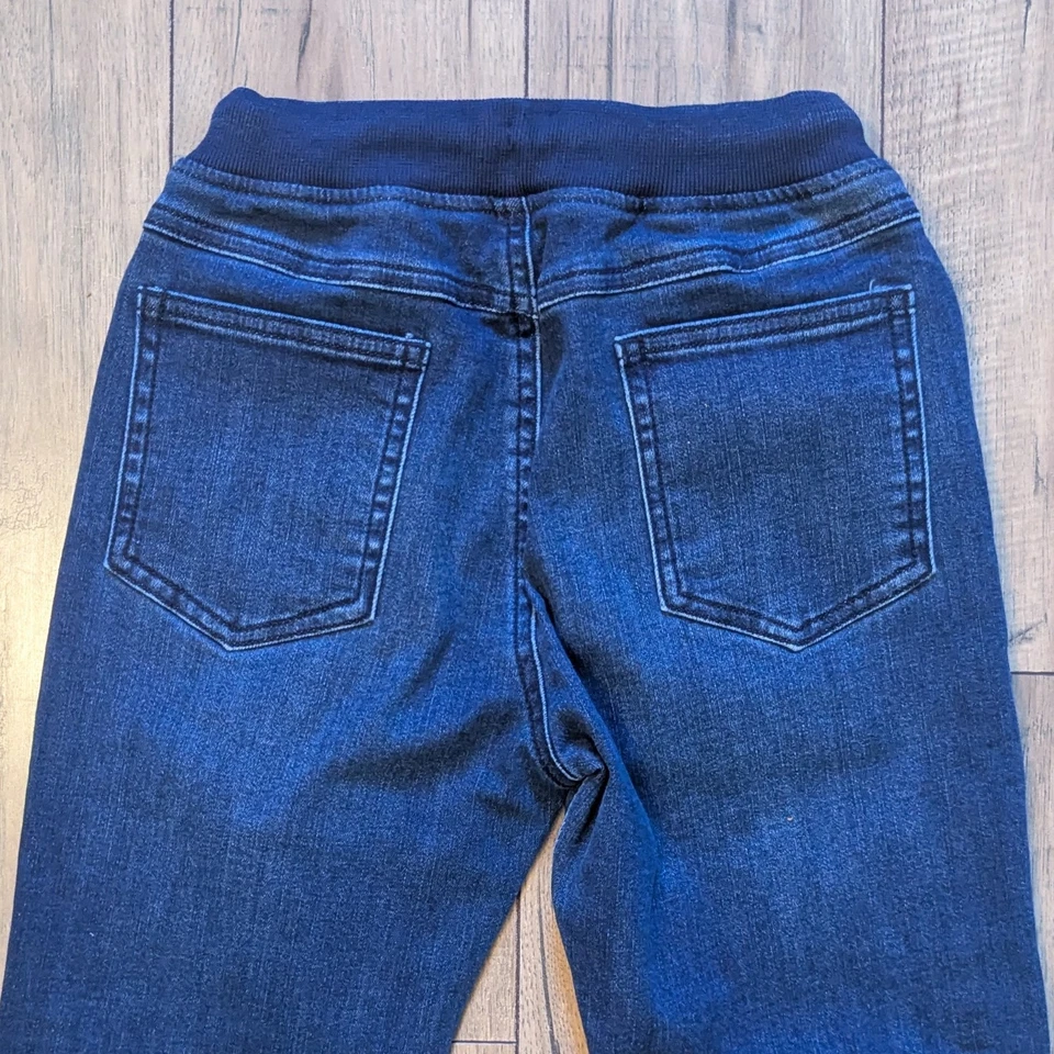 Pantalones de mezclilla Mini Boden elásticos elásticos cintura elástica lavado oscuro talla 8 años Foto 4 de 4