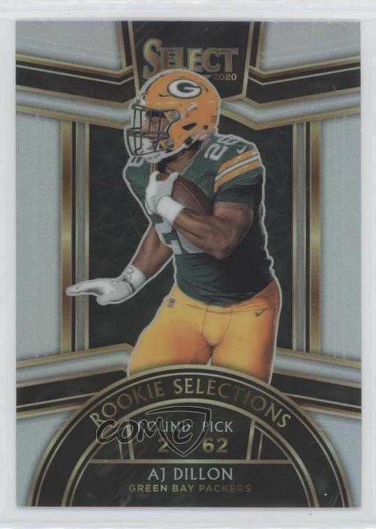 2020 Panini Select Rookie Selections Silver Prizm AJ Dillon #RS-23 RC