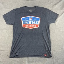 Sportiqe Shirt Mens XL Navy Graphic New York Rangers NHL T-Shirt Tee Casual
