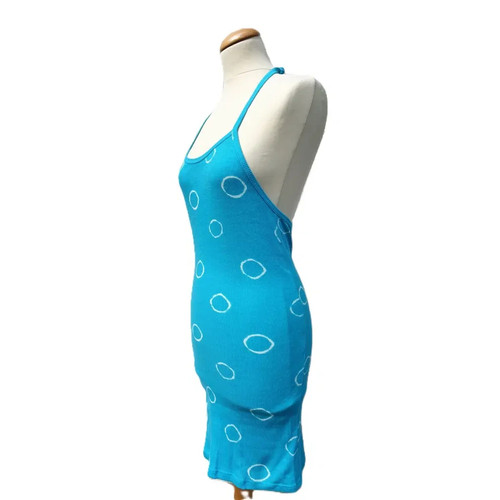 D&G Dolce Gabbana Vintage Beach Blue Mini Dress Size M NWT