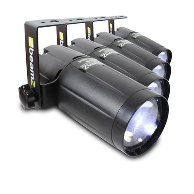4x Beamz Pinspot White LED Spot Lights Disco Party Effects DJ Lighting - Image 1 of 4