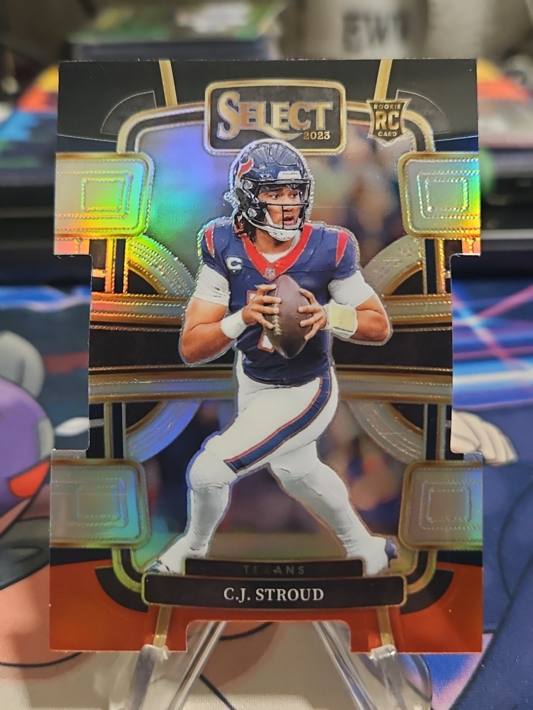 2023 Panini Select - Concourse C.J. Stroud #41 Black & Red Prizm Die-Cut (RC)