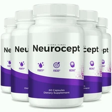 Neurocept - Advanced Brain Supplement for Sharp Memory - 5 Pack