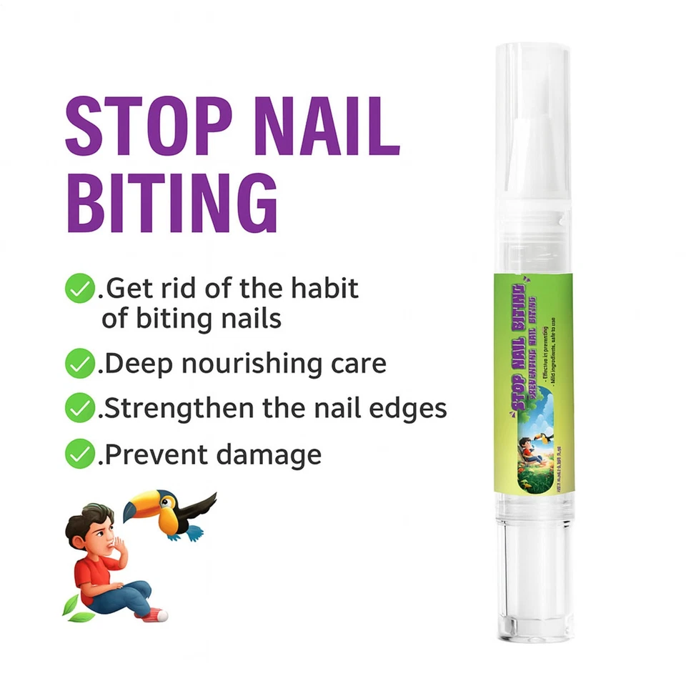 No Bite Nagellack 4ml Stop Finger Beißgewohnheiten Prävention Stift für Kinder - Bild 4 von 4