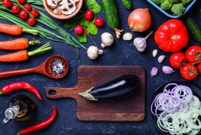 PVC Induction Hob Covers Vegetable Printed Vegetable 79 x 53cm