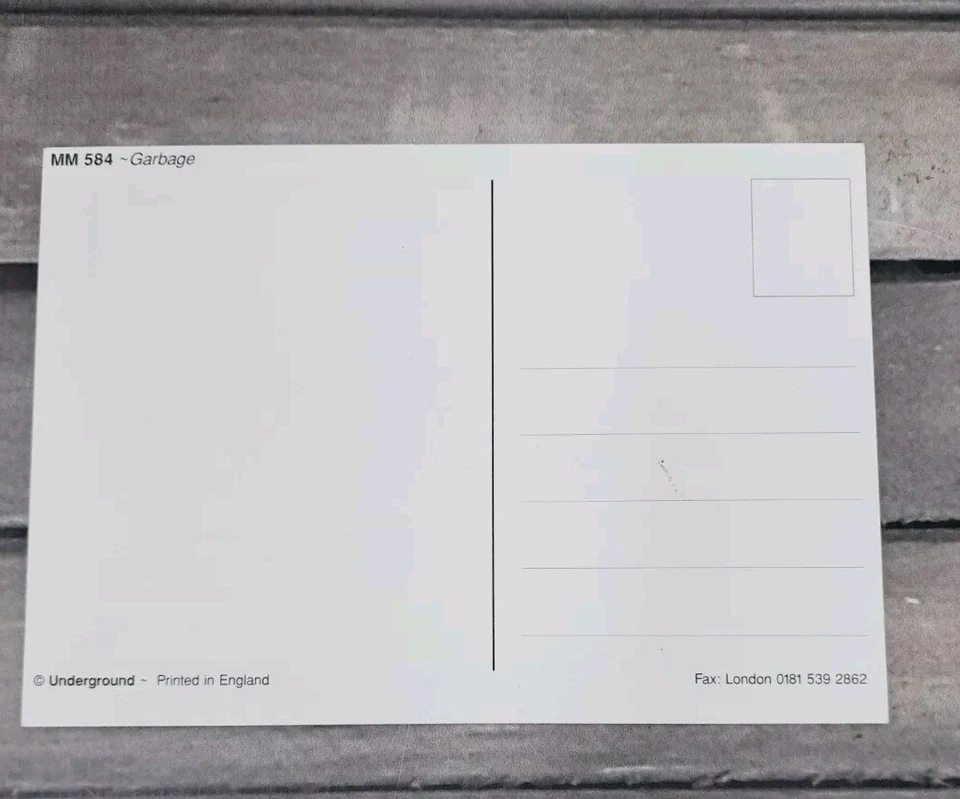 GARBAGE Postcard 1990s Promo Alternative Rock Music Memorabilia Publicity - Image 3 of 3
