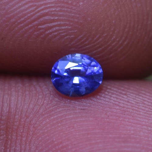 0,40 Karat Lose Blau Saphir Natur Unbehandelt Makrelose Klarheit Sri Lanka Herkunft - Bild 3 von 5