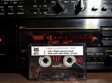 1000Hz 0dB ANSI Level/Speed Test/Calibration audio cassette tape 29 min, Sony