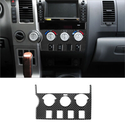 Carbon Fiber Interior Digital Climate Control Cover Trim For Toyota Tundra 07-13