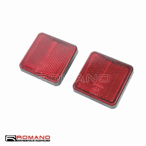 Pair Square Bolt-on Reflectors For Dirt Bike ATV Car Truck Motorcycle Fork 6mm - Picture 8 of 11