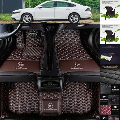 Car Floor Mats For Honda Accord Custom Luxury Carpets Waterproof Cargo Liners - Picture 4 of 31