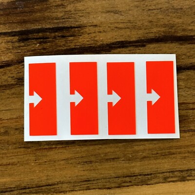 1984-1992 Honda CRX Interior Door Handle Lock Orange Restoration Decal Kit