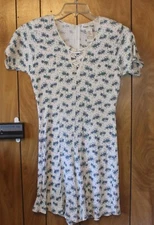 VINTAGE Bonnie Evans S Floral Check One Piece Shorts Romper Jumper