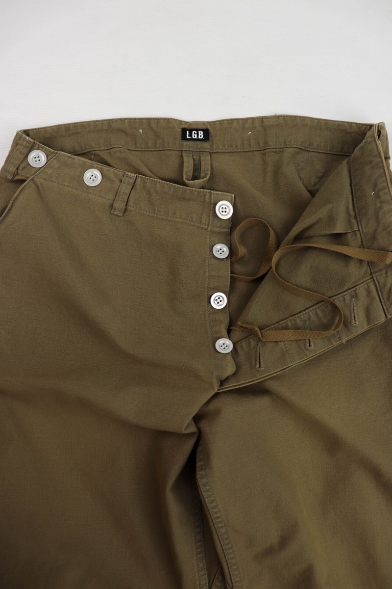 L.G.B. Le Grand Blue Made in Japan Baggy 0761M Back Buckle Khaki L.G.B. Le Grand Blue Made in Japan Baggy 0761M Back Buckle Khaki