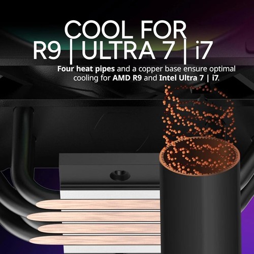 ARGB CPU Cooler Hyper 212 Pro by Cooler Master For Heatsink & Fan Intel/AMD - Picture 5 of 10