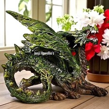 Nemesis Now Forest Wing Green Dragon Ornament Sculpture Figurine Home Decor