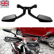 8-10mm Black Bike Wing Rear Side Mirrors Motorbike Rearview Pair View Motorcycle