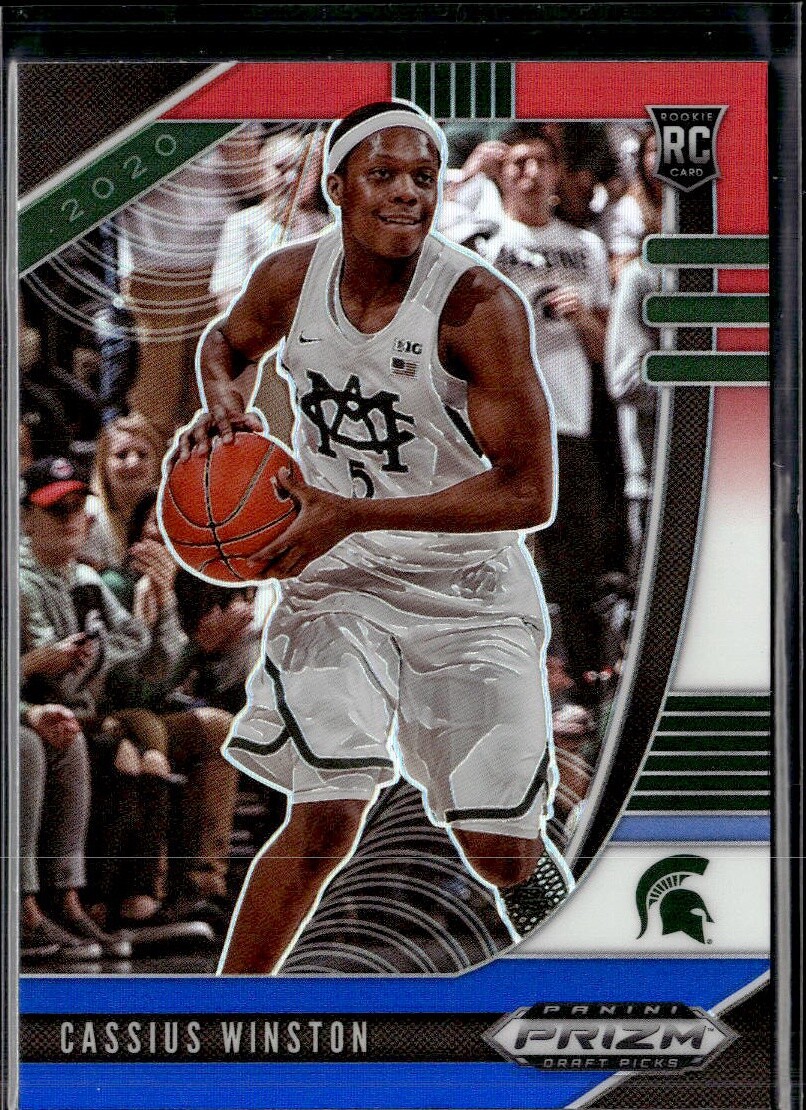 2020 Panini Prizm Draft Picks Collegiate #69 Cassius Winston Red White Blue RC