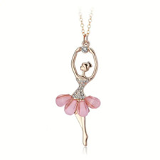 Cute Dancing Ballerina Necklace