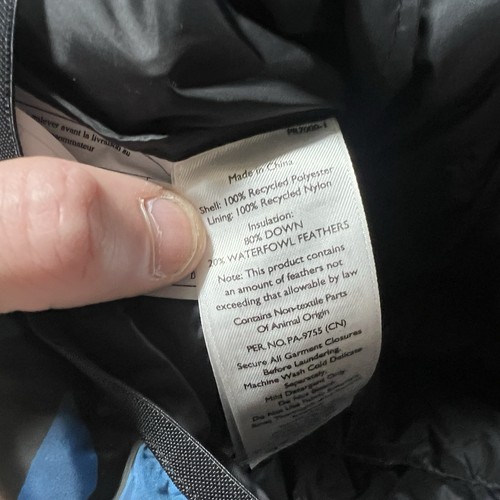 Eddie Bauer Stratustherm Goose Down Puffer Jacket Multicolor Camo Medium M - Picture 5 of 5