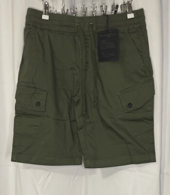 Modern Threads by Well Versed Green Drawstring Cargo Shorts 30 NWT Free Ship