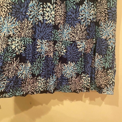 Sail To Sable Women's S Long Sleeve Blue Coral Print Midi Dress Coastal Resort - Picture 6 of 12