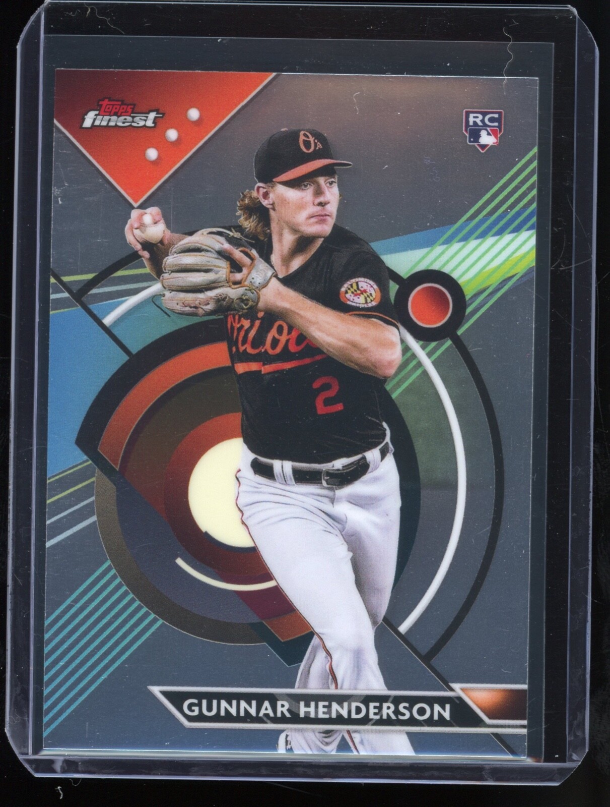 2023 Finest Base #100 Gunnar Henderson - Baltimore Orioles