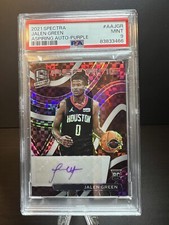 2021-22 Panini Spectra Jalen Green Purple Aspiring Rookie RC Auto /35 PSA 9