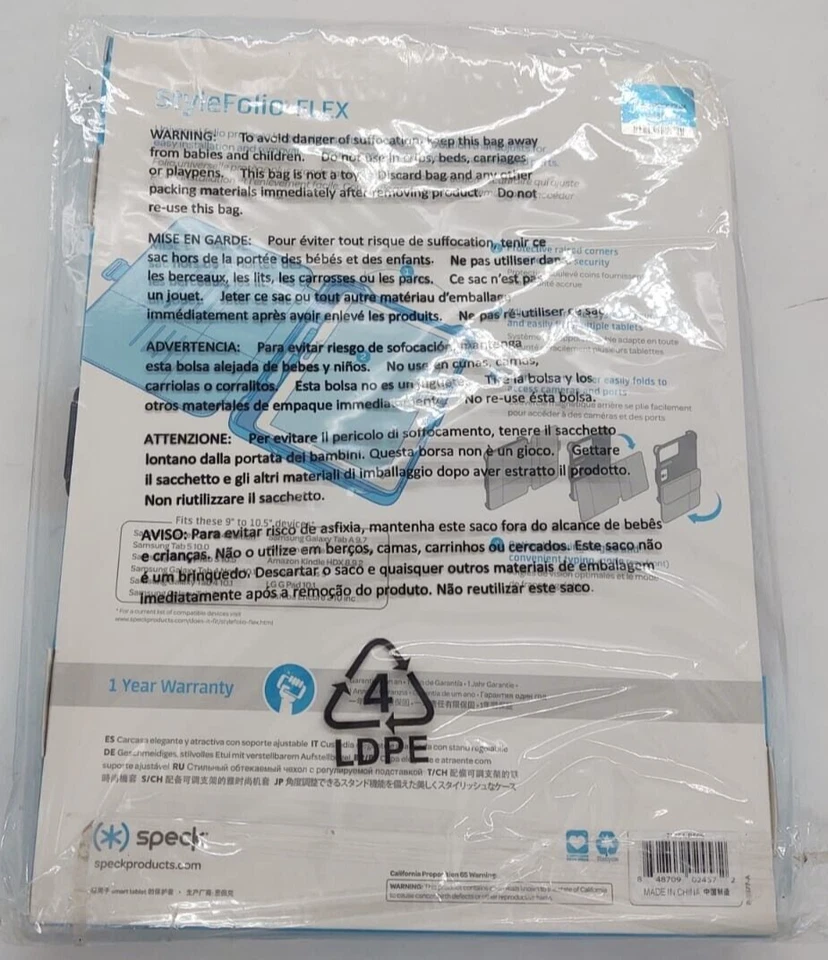 Lot of 14 Speck Stylefolio Flex Smart Cover for 9-10.5" Tablets Black Brand New - Image 3 of 3