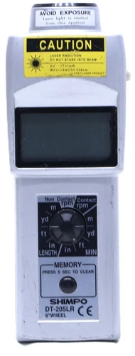 NIDEC SHIMPCO DT-205LR HAND HELD DIGITAL TACHOMETER