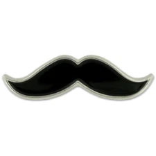 PinMart's Hipster Mustache Trendy Cute Enamel Lapel Pin