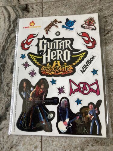 Guitar Hero Aerosmith Gibson Les Paul Sticker Pack Brand NEW Sealed Activision - Afbeelding 1 van 2